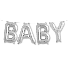 Folie Ballon BABY zilver