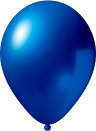 Metallic blauwe ballonnen 10 stuks van 12,5 cm