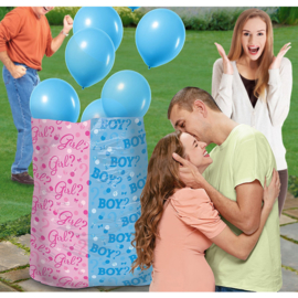 Gender Reveal Surprise Bag XL met ballonnen Boy or Girl