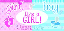 It's A Boy or Girl? kraskaartjes Girl/Boy
