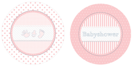 "Babyshower Pink" gebaksbordjes