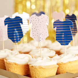 "My Gender Reveal Party" cupcake toppers