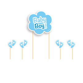 Sweet Baby Feet Blue Cake Topper