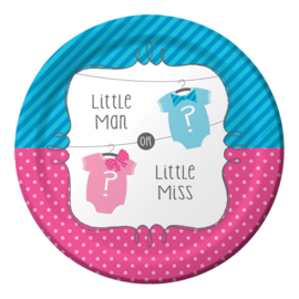 "Little Man or Little Miss" lunch bordjes