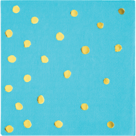 "Blue Golden Dots" gebak servetten