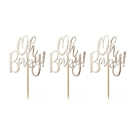 "Oh Baby" cupcake toppers