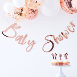 "Baby Shower" Rosé Gouden slinger