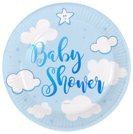 "Little Cloud Babyshower" Blue gebaksbordjes