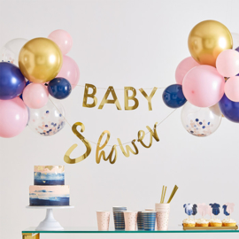 "My Gender Reveal Party" lunch bordjes in romper vorm