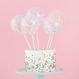 Confetti Ballonnen Cake Topper