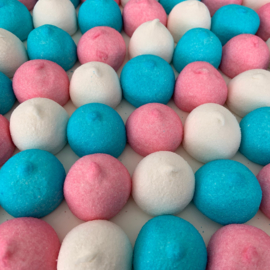 Spekbollen blauw/roze/wit -250 gram