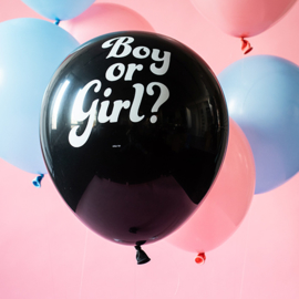 Boy or Girl? Gender Reveal roze confetti ballonnen 3 stuks