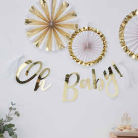 "Oh Baby" Babyshower slinger met tassels