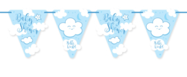 "Little Cloud Babyshower" Blue vlaggenlijn