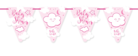 "Little Cloud Babyshower" Pink vlaggenlijn
