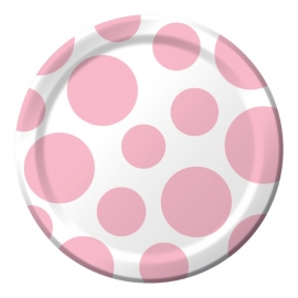 "Baby Pink Polkadot" gebaksbordjes