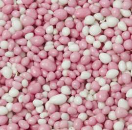 Roze/witte Geboortemuisjes - 450 gram