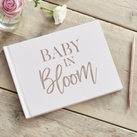 "Baby in Bloom" gastenboek met harde kaft