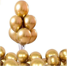 Goudkleurige ballonnen 8 stuks van 30 cm