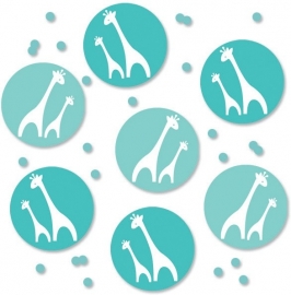 "Wild Safari Blue Babyshower" confetti