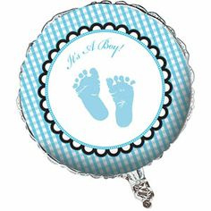 "Sweet Baby Feet Blue" folie ballon (leeg!)