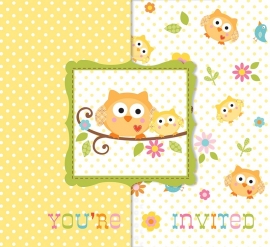 "Happi Tree Babyshower" uitnodigingen