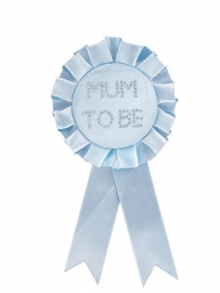 "Mum to Be" Rozet/Button Baby Blauw