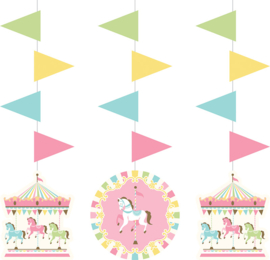 "Carousel Babyshower" 3-delige hangslingers