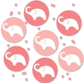 "Wild Safari Pink Babyshower" confetti
