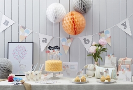 "Little One Babyshower" gasten herinneringsdoek