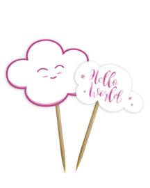 "Little Cloud Babyshower" Pink prikkers