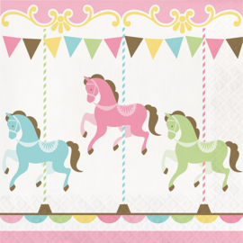 "Carousel Babyshower"" lunch servetten