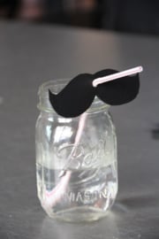 "Mustache Party" rietjes 24 stuks