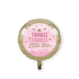 Twinkle Twinkle Little Star - Pink Folie Ballon (leeg!)