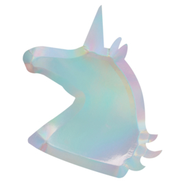 Unicorn shaped XL glitter lunch bordjes