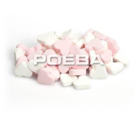 Roze/witte pepermunthartjes 150 gram