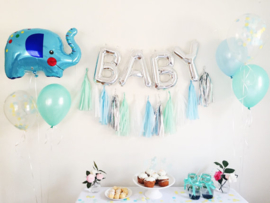 Folie Ballon BABY zilver