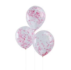 Roze Confetti Gevulde Ballonnen