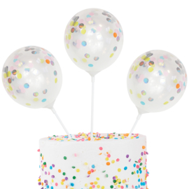 Confetti Ballonnen Cake Topper