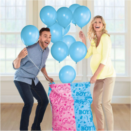 Gender Reveal Surprise Bag XL met ballonnen Boy or Girl