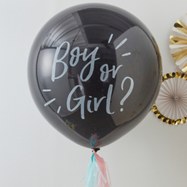 Gender Reveal Kit XL Ballon "Boy or Girl"