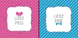 "Little Man or Little Miss" gebak servetten