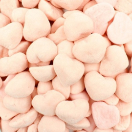 Roze gom hartjes en blauwe gom wolkjes (250 gram) OP=OP!