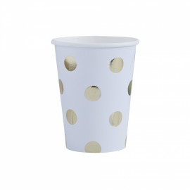 "Golden Dots" drinkbekers (8 stuks)