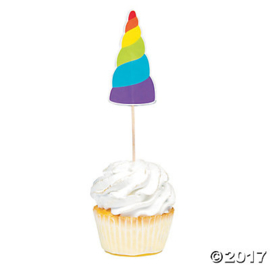 Unicorn cupcake prikkertjes