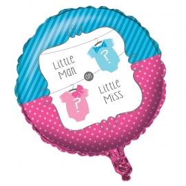 "Little Man or Little Miss" folie ballon (leeg!)