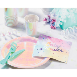 "Regenboog Babyshower" lunch servetten