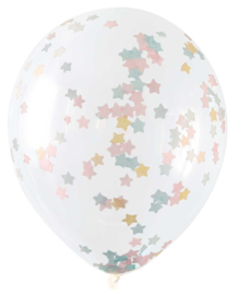Pastel Ster Confetti Gevulde XL Ballonnen