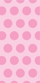 "Baby Pink Polkadot" plastic uitdeel zakje