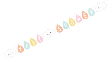 boeren Briesje Omkleden Baby Shower wolkjes slinger | Slingers en Decoratie bollen | Poeba -  Babyshower artikelen